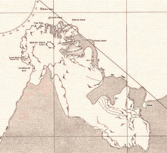 Map of Siple Island, the disputed territory that sparked the Siple War