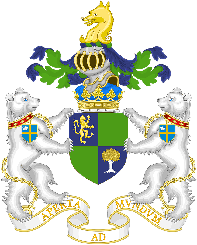 The full arms of the Duke of the Fox Grove